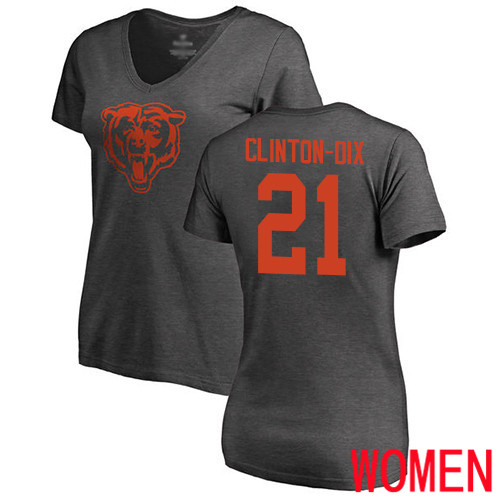 Chicago Bears Ash Women Ha Ha Clinton-Dix One Color NFL Football #21 T Shirt->nfl t-shirts->Sports Accessory